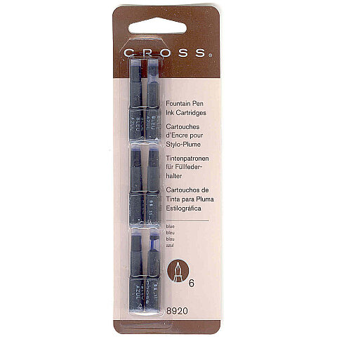 CROSS 8920D DOLMA KALEM KARTUŞU MAVİ 6LI - 1