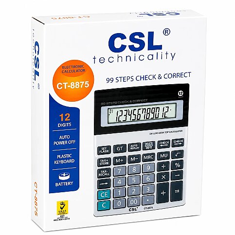 CSL CT-8875 MASA ÜSTÜ HESAP MAKİNESİ 12 HANE - 1