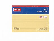 DEFFTER 64124-6 İNDEKS KART A7 ÇİZGİLİ SARI 100LÜ 170gr (KARTOTEKS) - DEFFTER