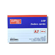 DEFFTER 64125-3 İNDEKS KART A7 ÇİZGİLİ BEYAZ 100LÜ 170gr (KARTOTEKS) - DEFFTER