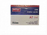 DEFFTER 64125-3 İNDEKS KART A7 ÇİZGİLİ BEYAZ 100LÜ 170gr (KARTOTEKS) - DEFFTER