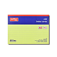 DEFFTER 64126-0 İNDEKS KART A6 ÇİZGİLİ SARI 100LÜ 170gr (KARTOTEKS) - DEFFTER