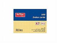 DEFFTER 64128-4 İNDEKS KART A7 KARELİ SARI 100LÜ 170gr (KARTOTEKS) - DEFFTER