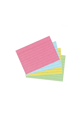 DEFFTER 64204-5 İNDEKS KART A6 ÇİZGİLİ RENKLİ 200LÜ 170gr (KARTOTEKS) - 2