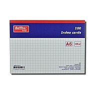 DEFFTER 64208-3 İNDEKS KART A6 KARELİ BEYAZ 100LÜ 170gr (KARTOTEKS) - DEFFTER