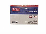 DEFFTER 64270-0 İNDEKS KART A6 DÜZ BEYAZ 100LÜ 170gr (KARTOTEKS) - DEFFTER