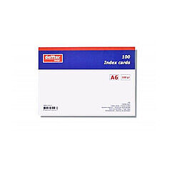 Deffter 64270-0 İndeks Kart A6 Düz Beyaz 100lü 170gr (Kartoteks) - 1