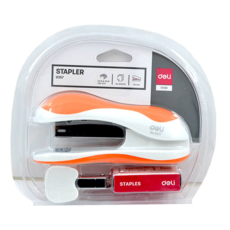 DELİ 0357 ZIMBA MAKİNESİ (24/6)+ZIMBA TELİ+ZIMBA TELİ SÖKÜCÜ SETİ NO:10 3LÜ BLİSTER 20 SAYFA