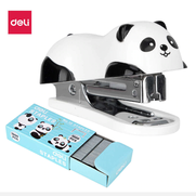 Deli 0452 Mini Zımba Makinesi+Zımba Teli Seti No:10 Renkli 15 Sayfa Blister - DELİ