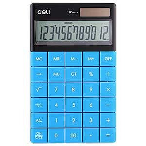 DELİ 1589 MASA ÜSTÜ HESAP MAKİNESİ 12 HANE MAVİ - 4