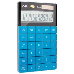 Deli 1589 Masa Üstü Hesap Makinesi 12 Hane Mavi - 1