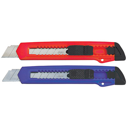 DELİ 2001 PLASTİK GENİŞ MAKET BIÇAĞI 18mm (0.4mm KALINLIK)(SK5 JAPON ÇELİĞİ)