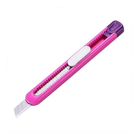 DELİ 2054 PLASTİK NEON DAR MAKET BIÇAĞI 9mm (0.4mm KALINLIK)(SK5 JAPON ÇELİĞİ) - 3
