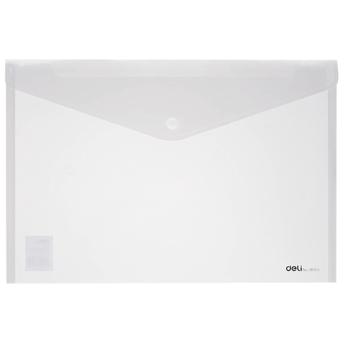 Deli 38165 Çıtçıtlı Evrak Dosyası A4 Şeffaf - 1