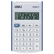 DELİ 39217 MİNİ HESAP MAKİNESİ KAPAKLI MAVİ (100130692) - DELİ (1)