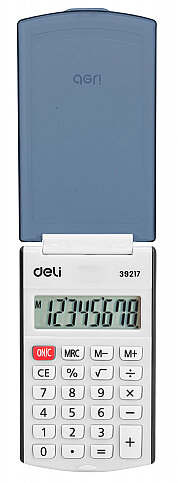 DELİ 39217 MİNİ HESAP MAKİNESİ KAPAKLI SİYAH (100130691) - 1