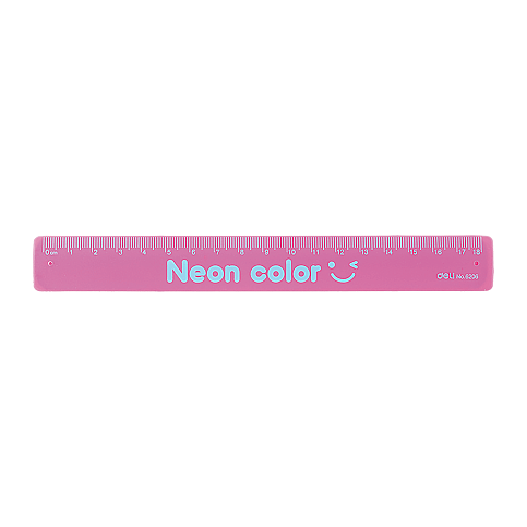 DELİ 6206 NEON COLOR SİLİKON CETVEL 18cm - 2