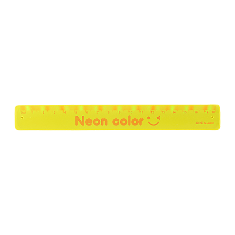 DELİ 6206 NEON COLOR SİLİKON CETVEL 18cm - 3