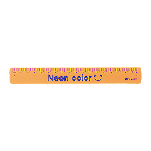 DELİ 6206 NEON COLOR SİLİKON CETVEL 18cm - 4