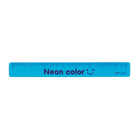 DELİ 6206 NEON COLOR SİLİKON CETVEL 18cm - 5