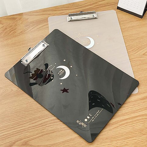 DELİ 72400 KAPAKSIZ DESENLİ SEKRETERLİK A4 ŞEFFAF-SİYAH İN THE MOON - 2