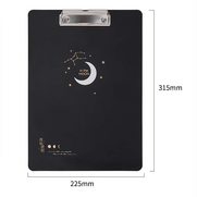 Deli 72400 Kapaksız Sekreterlik A4 Şeffaf/ Siyah Desenli İn The Moon - 2