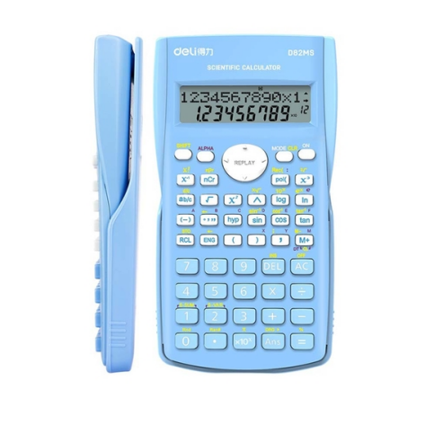 Deli 82ms 240 Bilimsel Fonksiyonlu Hesap Makinesi 12 Hane Mavi (100117205) - 2