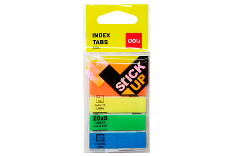 Deli A10402 İndeks İşaret Bandı 44x12 5 Renk - 1