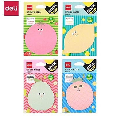 DELİ A55602 MEYVELER YAPIŞKANLI NOT KAĞIDI 76x76 30 YAPRAK - 1