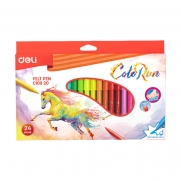 Deli C10020 Color Run Keçeli Kalem 24 Renk - 1