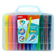 Deli C10604 U-Touch Keçeli Kalem 12 Renk Çantalı - DELİ