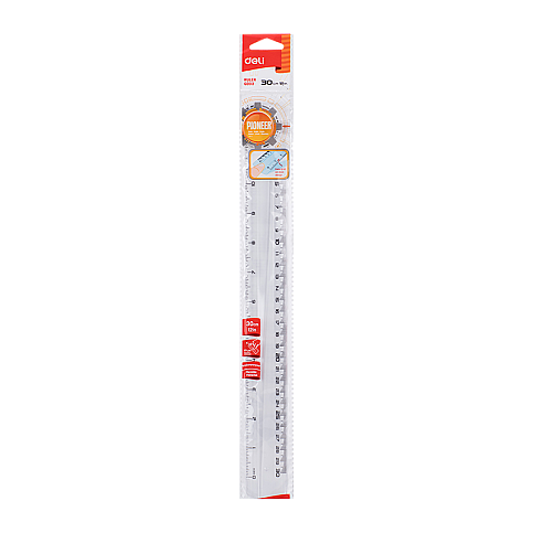 DELİ G00112 PLASTİK CETVEL 15cm ŞEFFAF - 1