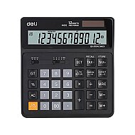 DELİ M01020 MASA ÜSTÜ HESAP MAKİNESİ 12 HANE SİYAH - DELİ