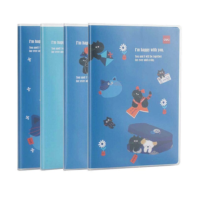 DELİ N303 EVA KAPAKLI DEFTER HAPPY W-U ÇİZGİLİ 72 YAPRAK (100161039)