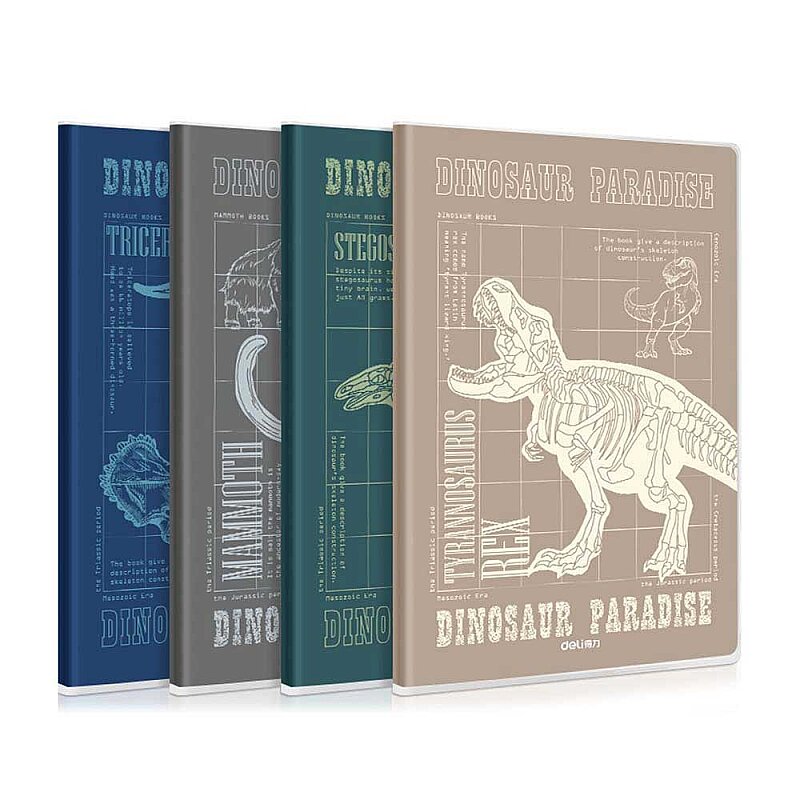 DELİ T3272 EVA KAPAKLI DEFTER DİNOSAUR PARADİSE ÇİZGİLİ 72YP (100152455)