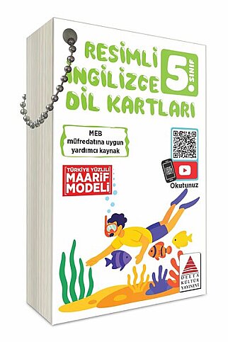 DELTA KÜLTÜR YAYINEVİ 5.SINIF RESİMLİ İNGİLİZCE DİL KARTLARI - 1