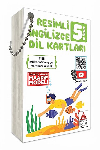 DELTA KÜLTÜR YAYINEVİ 5.SINIF RESİMLİ İNGİLİZCE DİL KARTLARI - 1