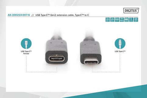 Digitus Ak-300210-007-S Usb C Uzatma Kablo 0.7M - 7