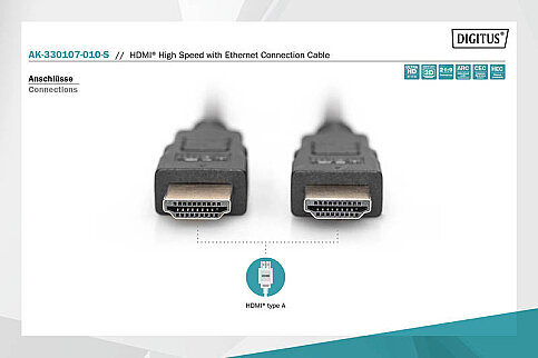 Digitus Ak-330107-010 Hdmı Kablo 1m - 2