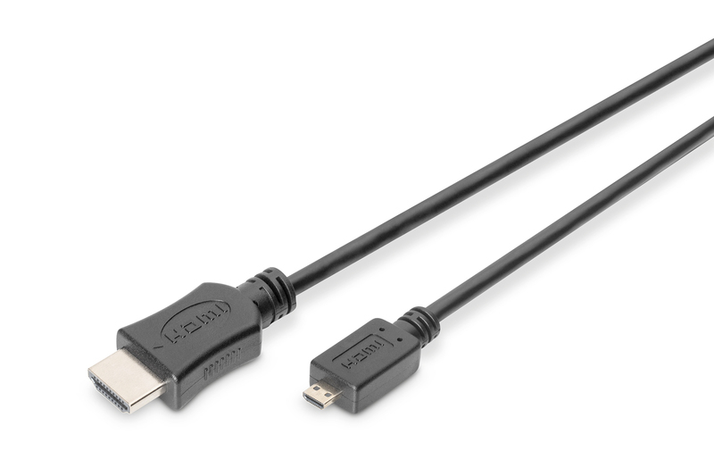 DİGİTUS AK-330109-020-S HDMI D TİP HDMI A TİP 2m (HDMI TİP D MİKRO ERKEK HDMI TİP A ERKEL 2M)