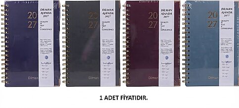 DİLMAN 8415 SPİRALLİ KÖŞEBENTLİ KUŞE GÜNLÜK AJANDA 17x24 168 YAPRAK - 2