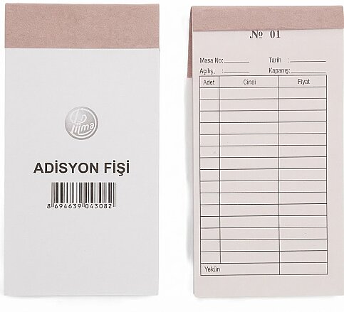 DİLMAN ADİSYON FİŞİ YENİ (4308) - 1