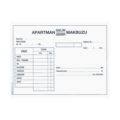 Dilman Apartman Makbuzu 2 Nüsha - 2