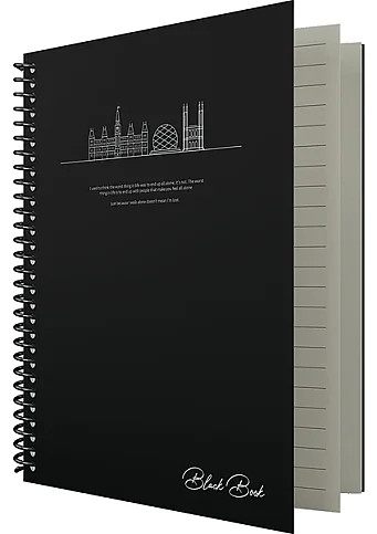 Dilman Blackbook Spiralli Defter 16x22 Çizgili 80 Yaprak Dik (6619) - 1