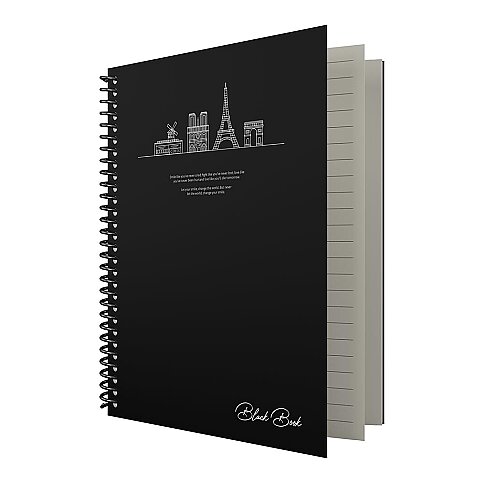 Dilman Blackbook Spiralli Defter 16x22 Çizgili 80 Yaprak Yan (6613) - 1