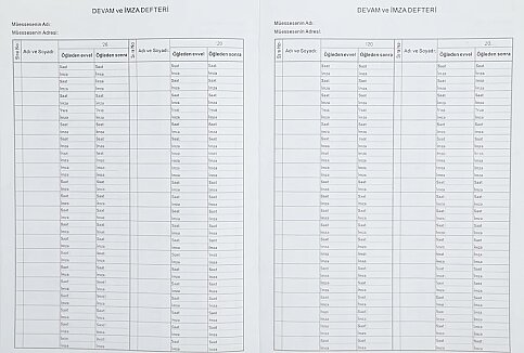 DİLMAN İMZA DEVAM DEFTERİ 22x31.5 40 YAPRAK KARTON KAPAK (50264) - 2