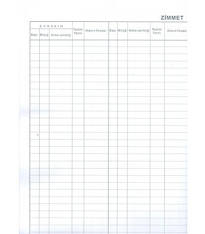 DİLMAN KARAR VE ZİMMET DEFTERİ 22x32 96 YAPRAK (CİLTLİ)(5053) - 1