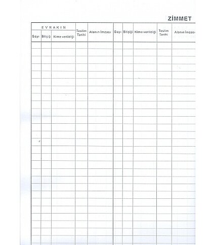 DİLMAN KARAR VE ZİMMET DEFTERİ 22x32 96 YAPRAK (CİLTLİ)(5053) - 1