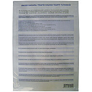 DİLMAN KAZA TESPİT FORMU OTOKOPİLİ 48Lİ (3002) - DİLMAN