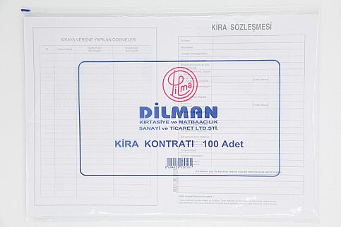 DİLMAN KİRA KONTRATI 100LÜ (3018) - 1